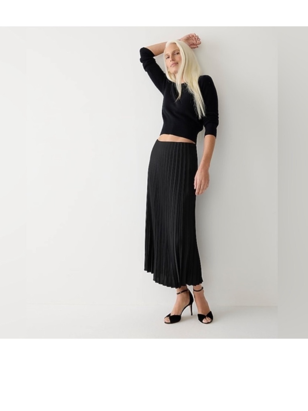 NWT J. Crew pleated midi skirt Gwyneth XL pull on